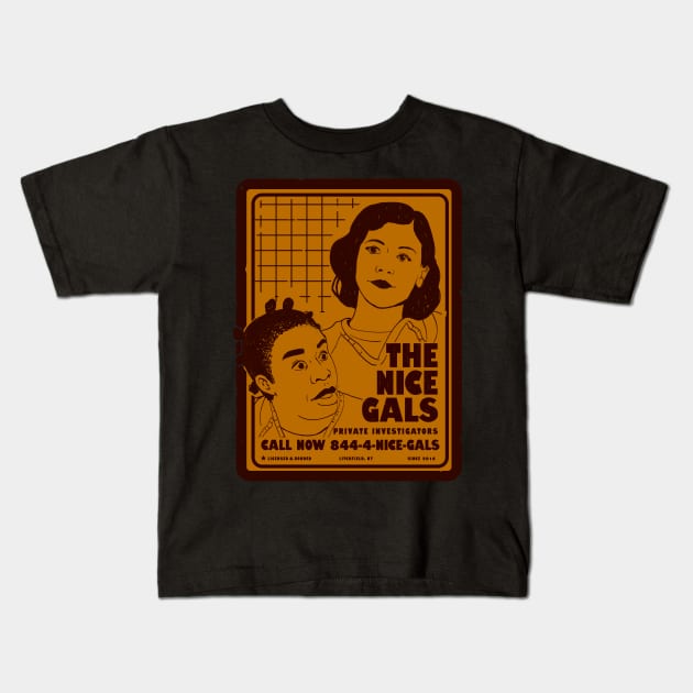 The Nice Gals Kids T-Shirt by artducko